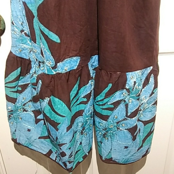 Vasna brown/blue sleeveless maxi dress - Picture 4 of 8